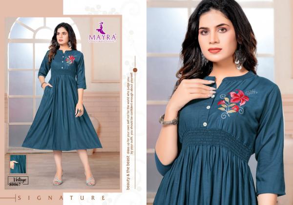 mayra vintage viscose designer exclusive kurti collection